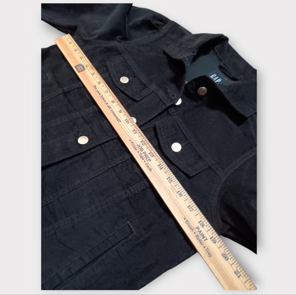 GAP CORDUROY BLACK MULTI POCKET FRONT BUTTON COLLAR JACKET WOMEN'S SIZE SMALL. - Picture 5 of 8